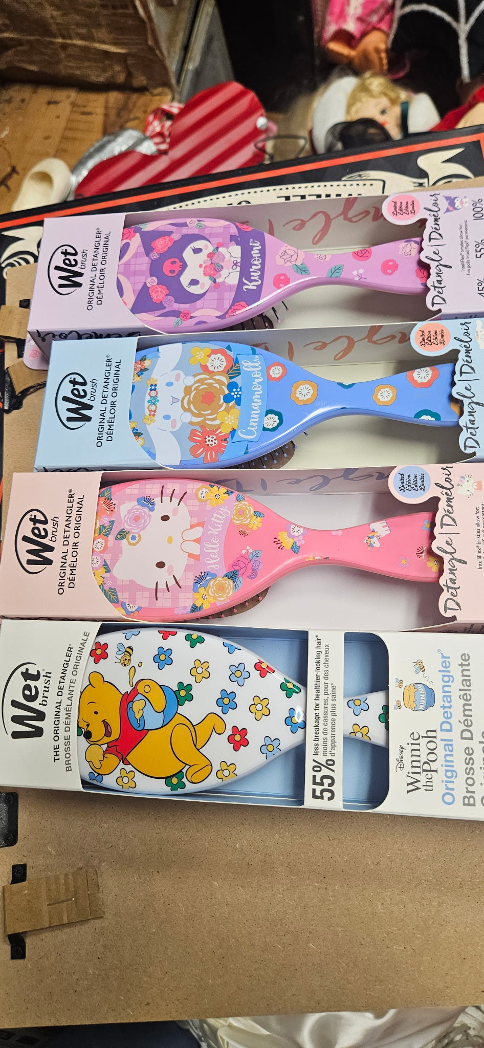 Wet Hairbrushes
